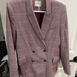 Court & Rowe Women's Checkered Blazer - Red and Black